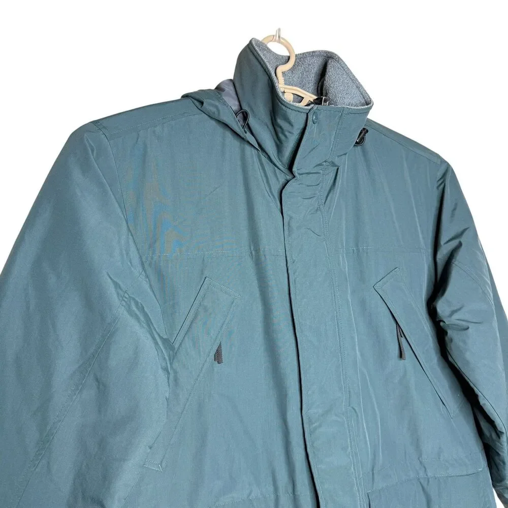 L.L. Bean Men’s Jacket Size L Green Coat Parka Polartec Hooded Thinsulate